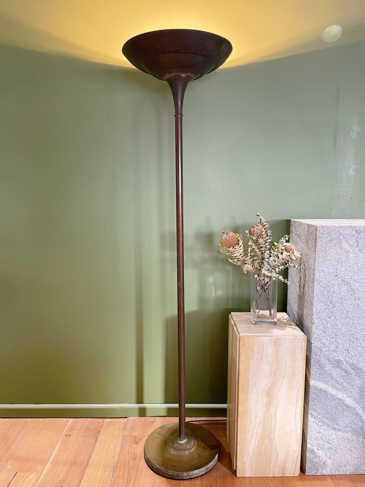 Pair of French Brass Floor Lamps