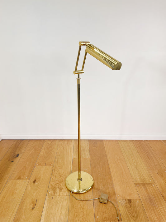 Danish Brass Standing Lamp 1970s