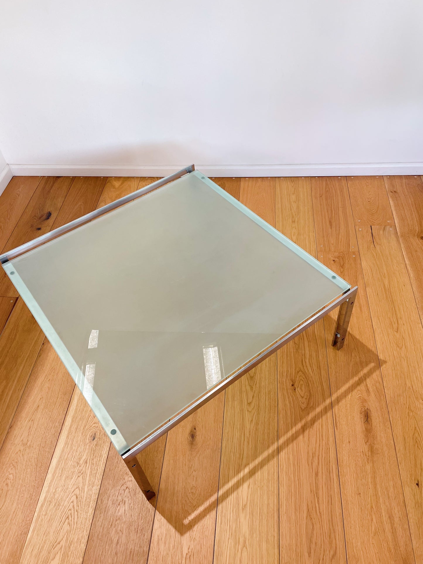 M1 Coffee Table Frosted Glass by Hank Kwint, 1980s
