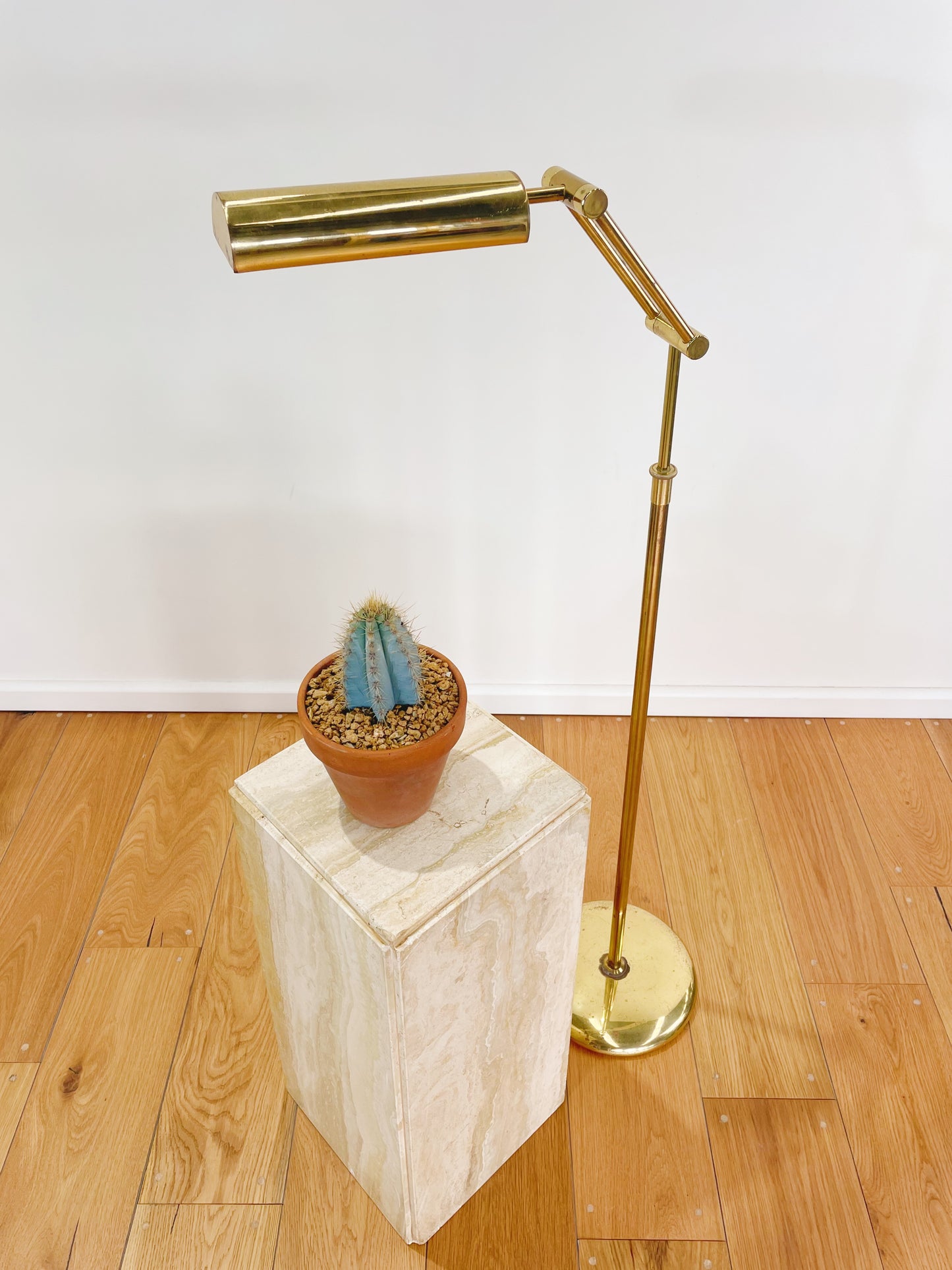 Danish Brass Standing Lamp 1970s