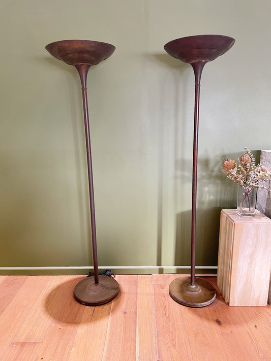 Pair of French Brass Floor Lamps