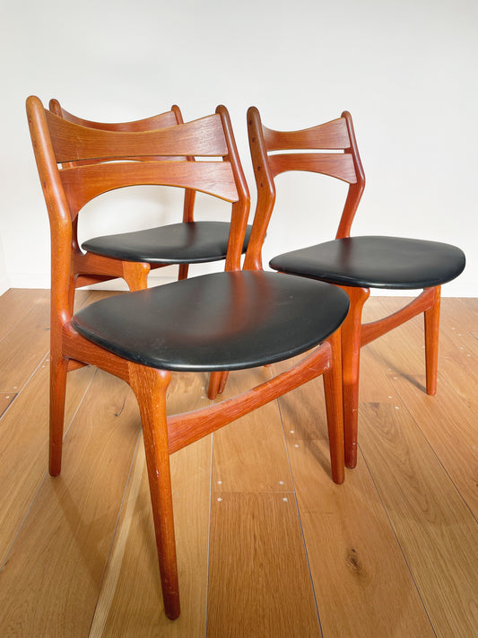 3 Eric Buch midcentury Danish chairs