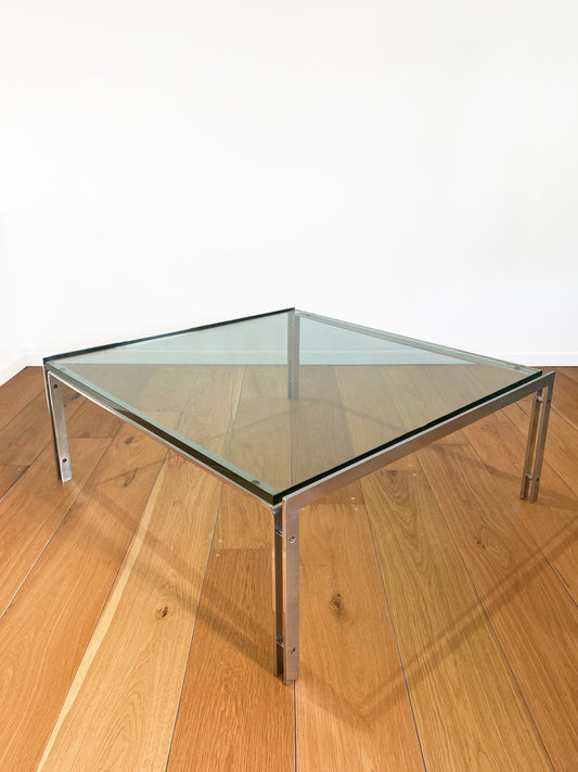 Glass coffee table